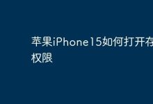 iPhone15如何开启应用存储权限?-路由网