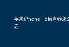 如何开启苹果iPhone 15的扬声器功能?-路由网