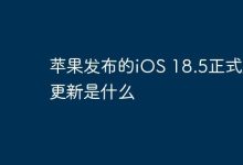 苹果正式推出iOS 18.5系统更新-路由网