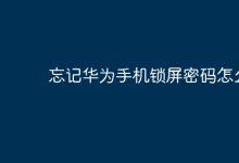 华为手机锁屏密码忘,如何快速解锁?-路由网