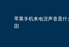 苹果手机来电无声,是何缘故所致?-路由网