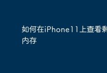 iPhone11如何快速查看剩余内存?-路由网