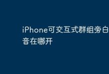 iPhone交互群组旁白音在哪开启?-路由网