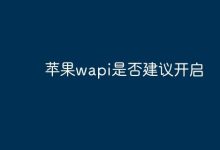 苹果设备WAPI功能,建议谨慎开启-路由网