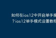 iOS12单手模式开启,几步轻松设置!-路由网