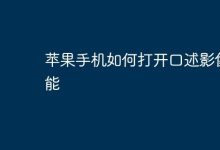 苹果手机怎样开启口述影像功能?-路由网