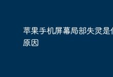 苹果手机屏幕局部失灵是因何故?-路由网