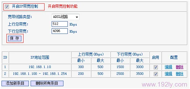 TL-WR845N路由器上开启IP宽带控制功能