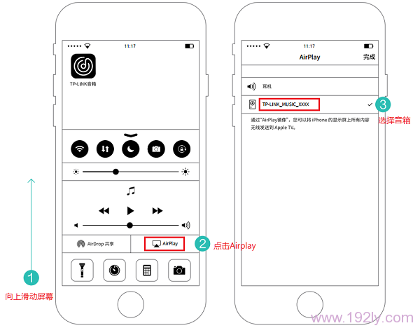苹果iPhone通过TP-Link瀑布1无线音箱播放音乐方法